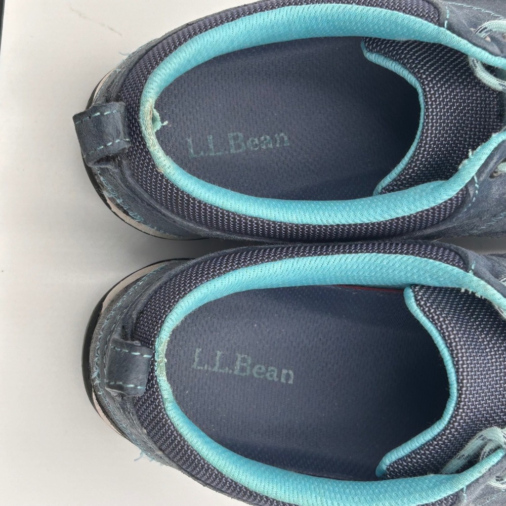 LL Bean Womens 7M Blue Suede Comfort Walking Shoes Athleisure Outdoor - Picture 9 of 10